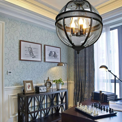 Vintage-Inspired Globe Pendant Light Fixture