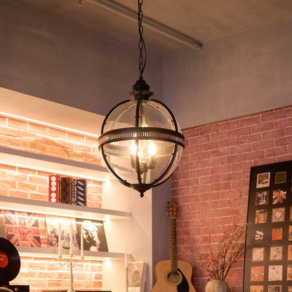 Vintage-Inspired Globe Pendant Light Fixture