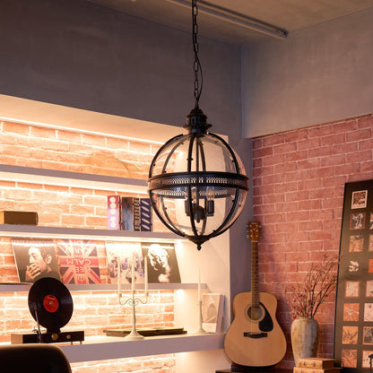 Vintage-Inspired Globe Pendant Light Fixture