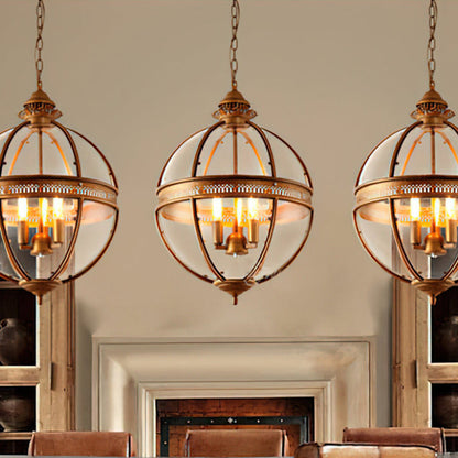 Vintage-Inspired Globe Pendant Light Fixture