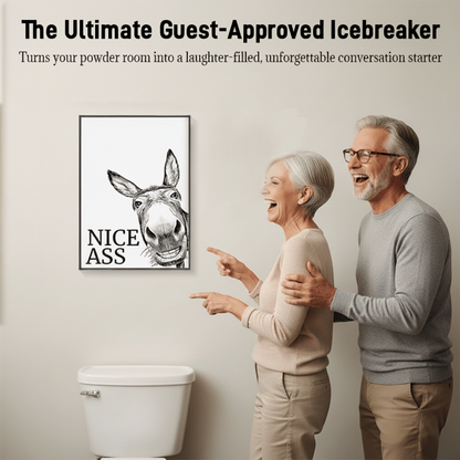 Charming Humorous Canvas Art for Your Bathroom Retreat