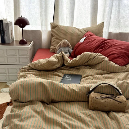 Tranquil Stripe Bedding Set for Year-Round Comfort