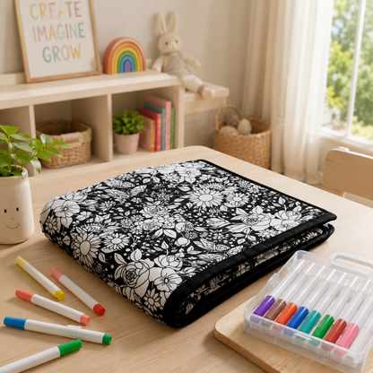 Coloring Blanket with Meadow Design