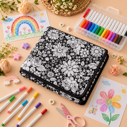Coloring Blanket with Meadow Design