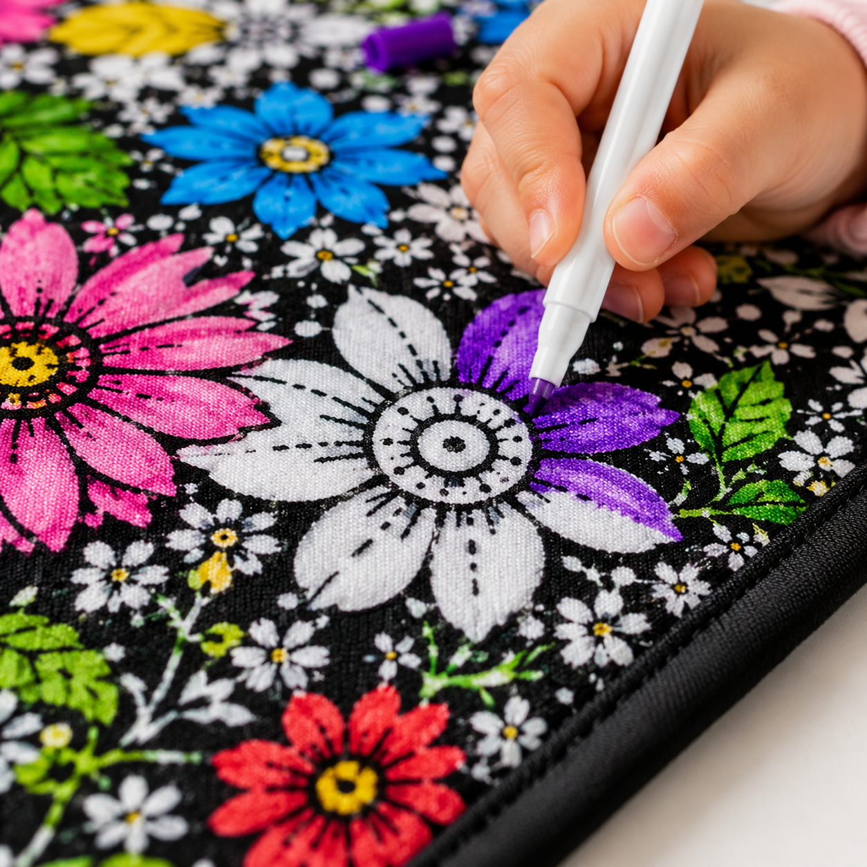 Coloring Blanket with Meadow Design
