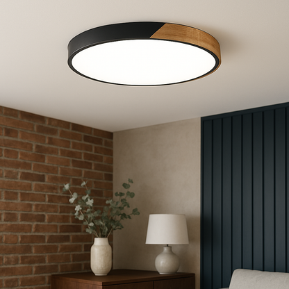 Scandinavian-Inspired Wooden Ceiling Light Fixture