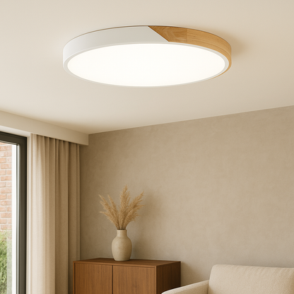 Scandinavian-Inspired Wooden Ceiling Light Fixture