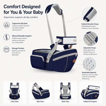 Infant Hip Carrier for Comfortable Baby Wearing