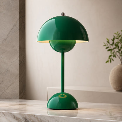 Ceramic Table Lamp with Modern Bulb Design