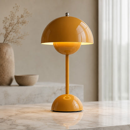 Ceramic Table Lamp with Modern Bulb Design