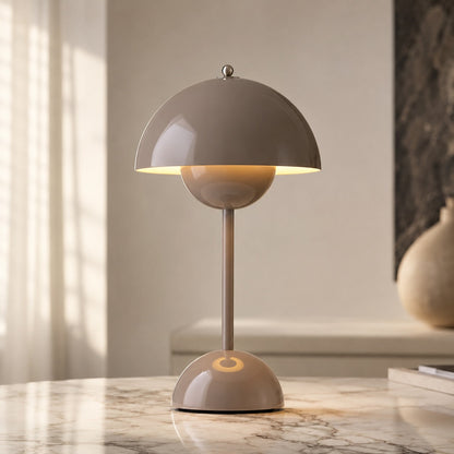 Ceramic Table Lamp with Modern Bulb Design