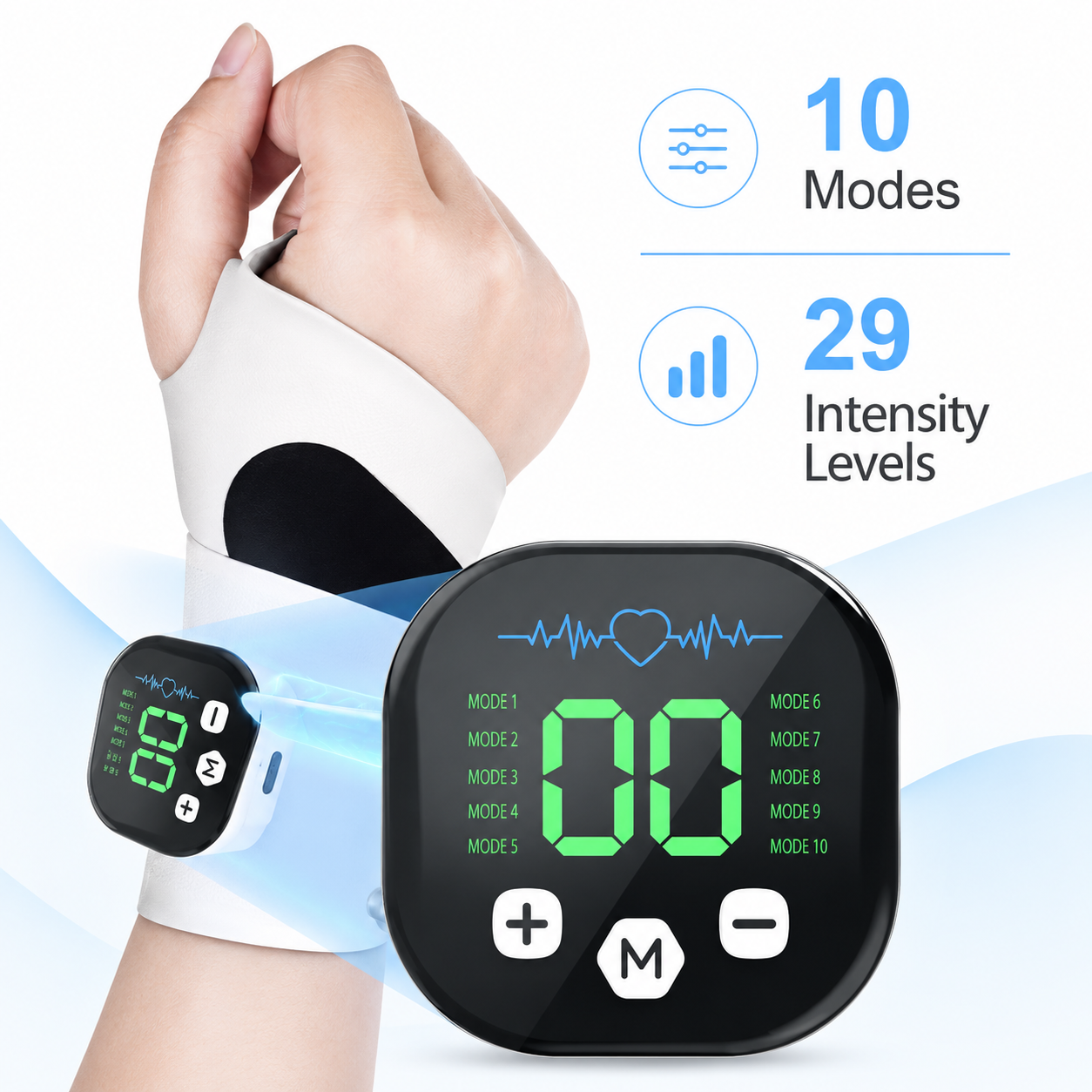 Vibrating Massage Wrist Brace for Support and Comfort