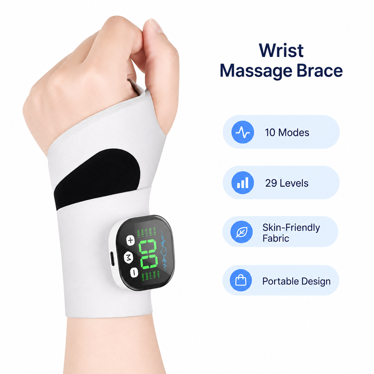 Vibrating Massage Wrist Brace for Support and Comfort