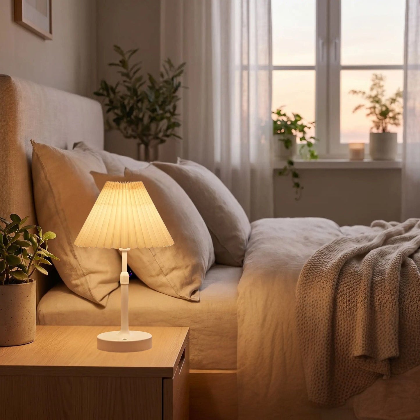 ElegantGlow Wireless LED Table Lamp - Dimmable & Adjustable