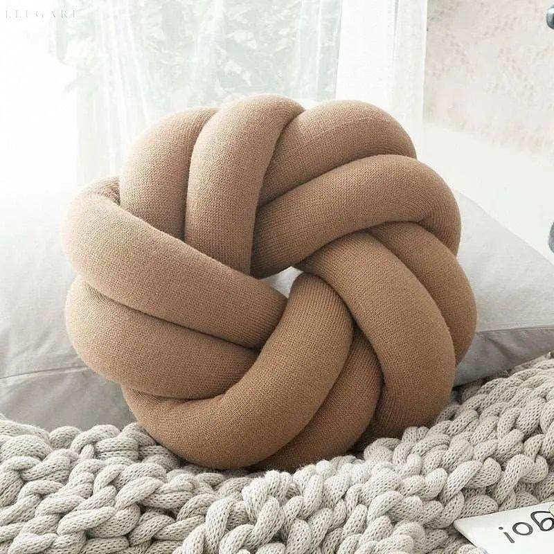 Charming Knotted Cotton Cushion for Ultimate Comfort