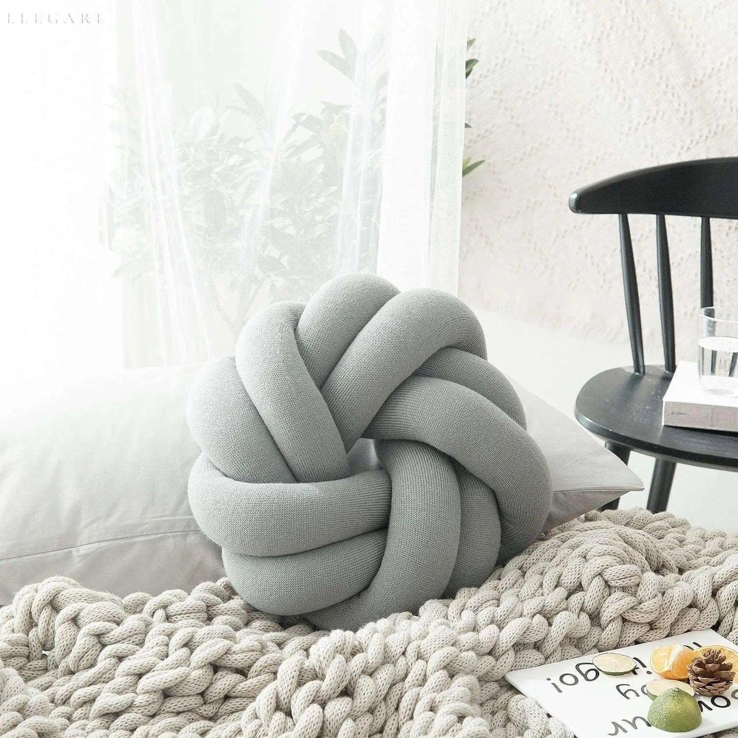 Charming Knotted Cotton Cushion for Ultimate Comfort