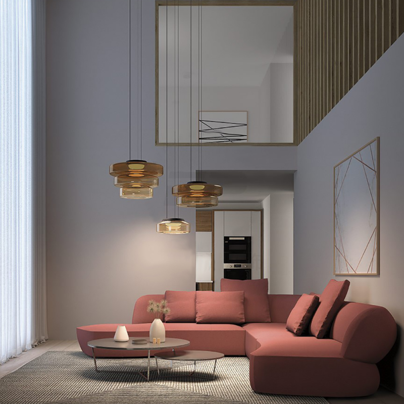 Sleek Glass Pendant Light – Contemporary Hanging Fixture