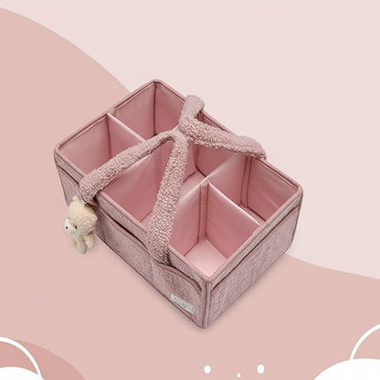 Cozy Baby Essentials Organizer - Plush Diaper Caddy
