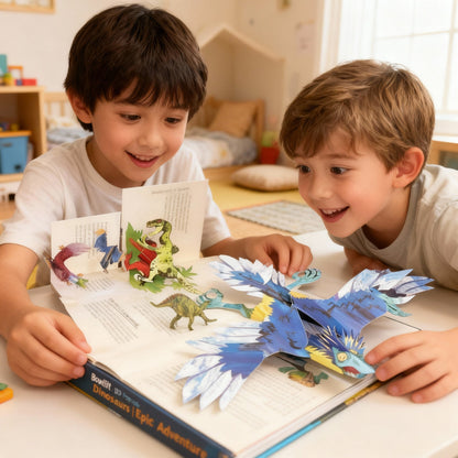 Engaging 3D Dinosaur Adventure Book for Learning Fun