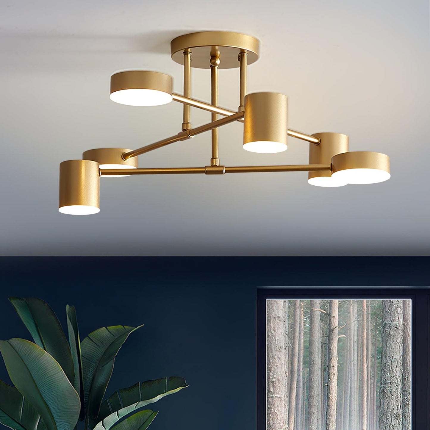 Elegant Six-Light Globe Ceiling Fixture