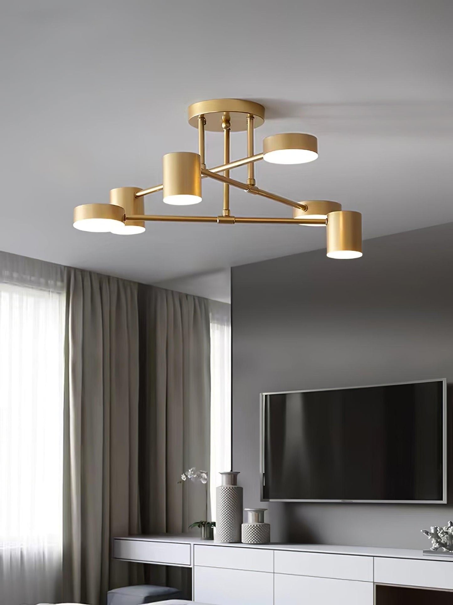 Elegant Six-Light Globe Ceiling Fixture