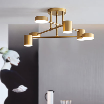 Elegant Six-Light Globe Ceiling Fixture