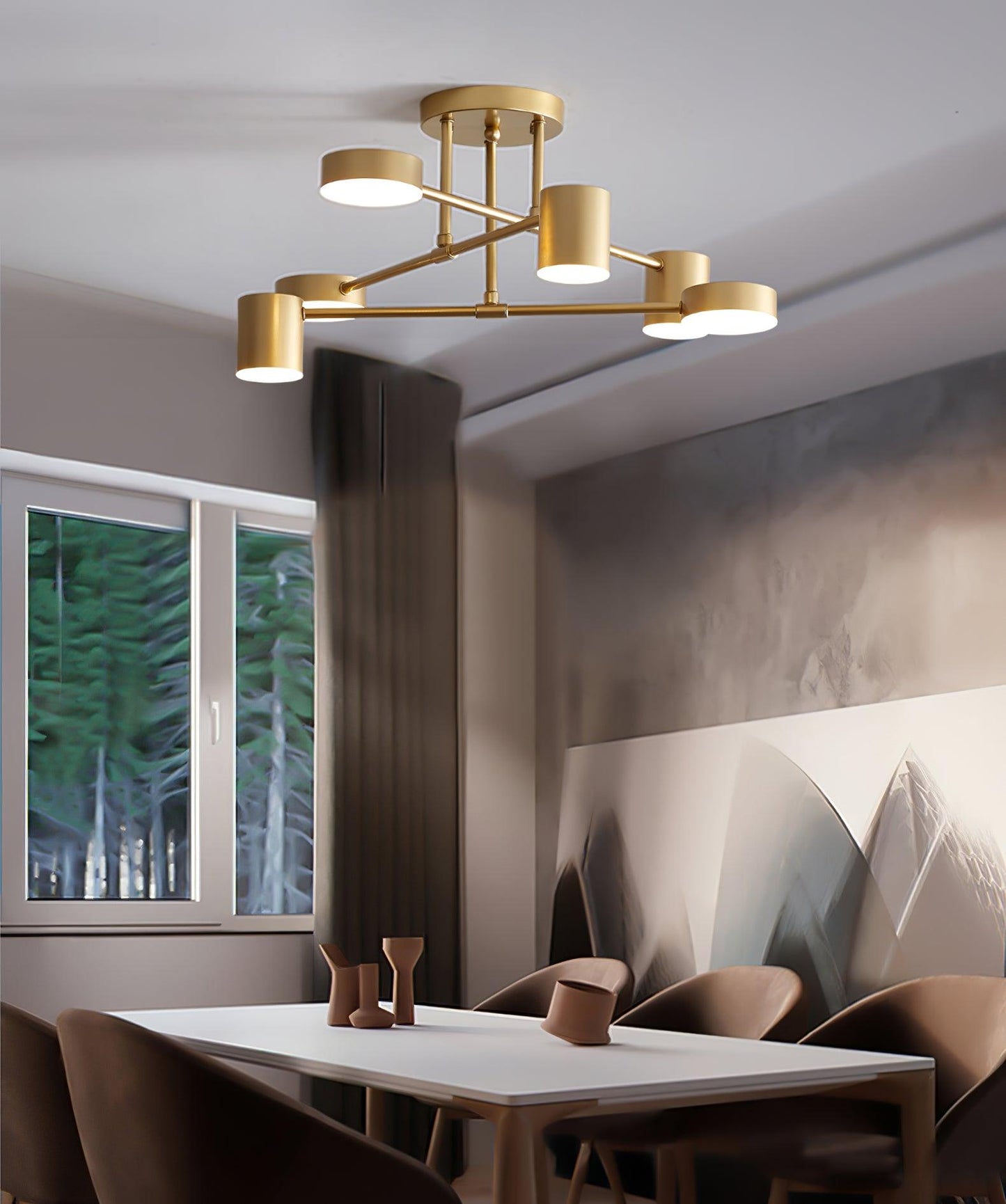 Elegant Six-Light Globe Ceiling Fixture