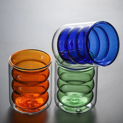 Elegant Double-Walled Glass Drinkware