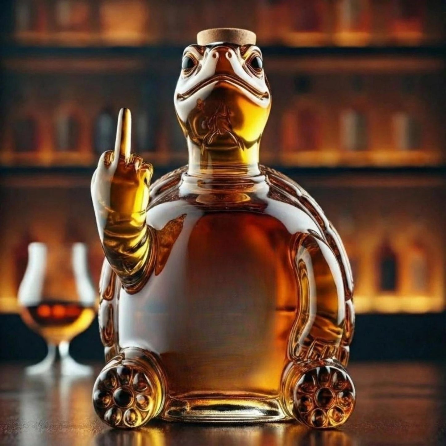 Charming Sea Creature Glass Carafe for Wine and Spirits