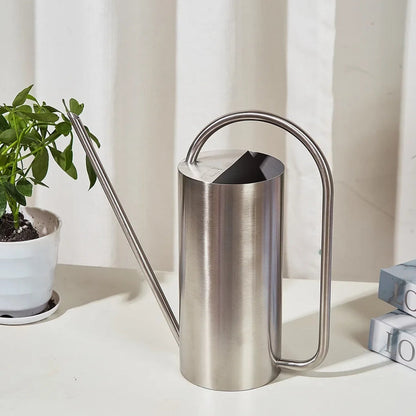 Elegant Stainless Steel Watering Can for Indoor Plants