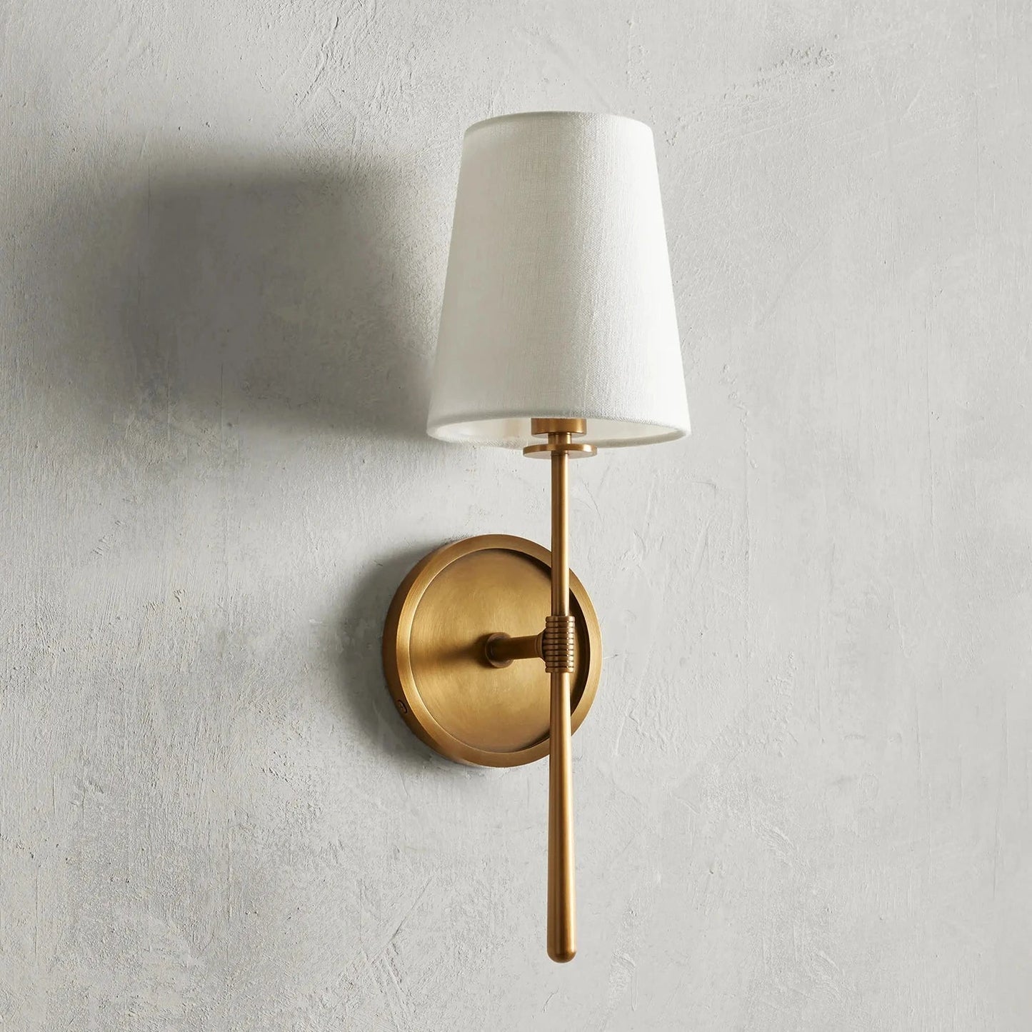 Stylish Fabric Shade Wall Light – Adjustable Brass & Bronze Finishes