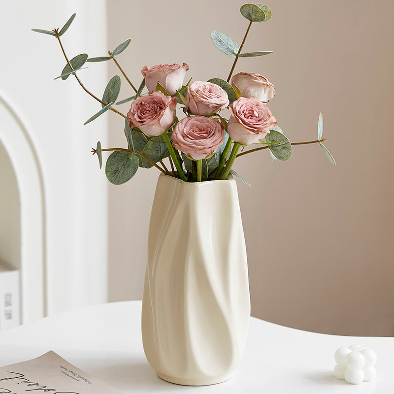 Modern Art-Inspired Ceramic Flower Vessel