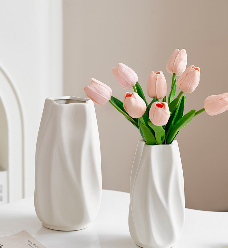 Modern Art-Inspired Ceramic Flower Vessel
