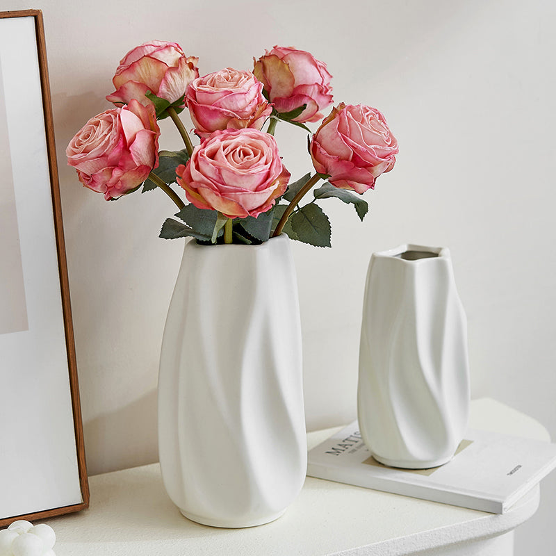 Modern Art-Inspired Ceramic Flower Vessel