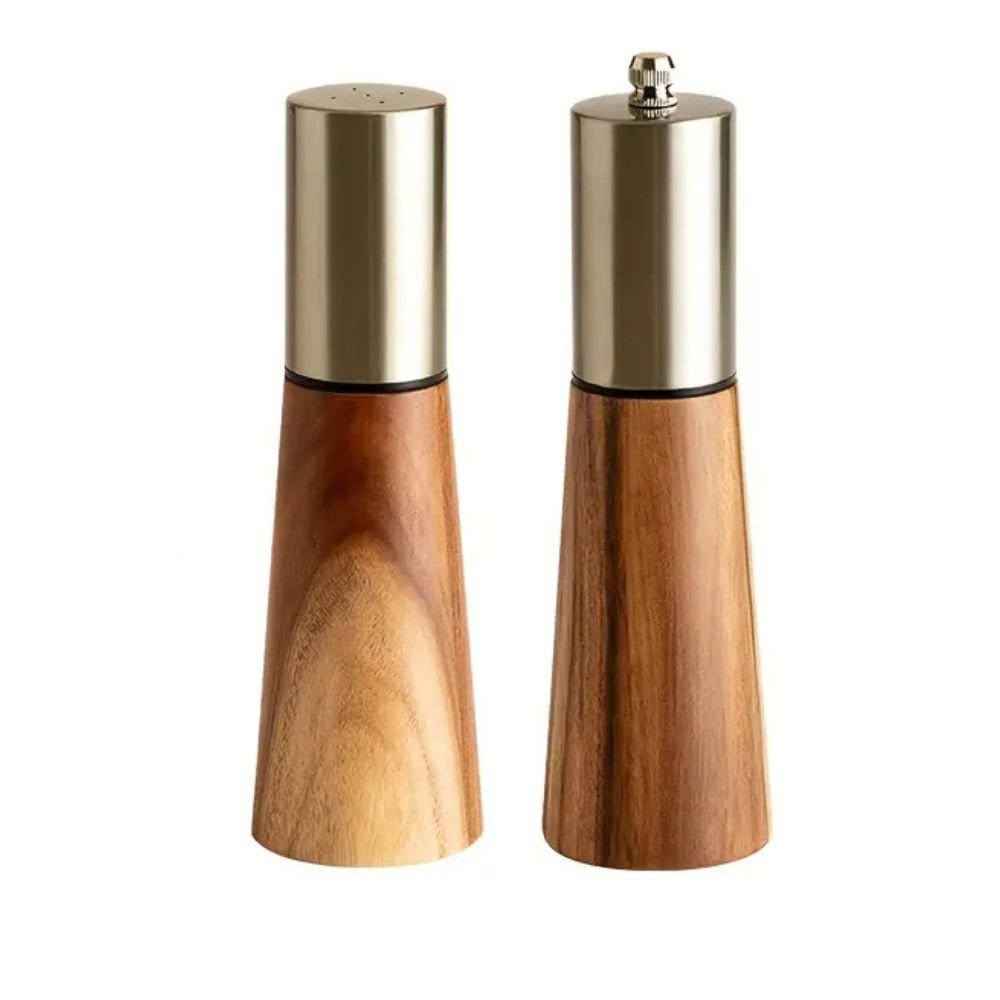 Chic Wooden Spice Duo for Enhanced Flavor