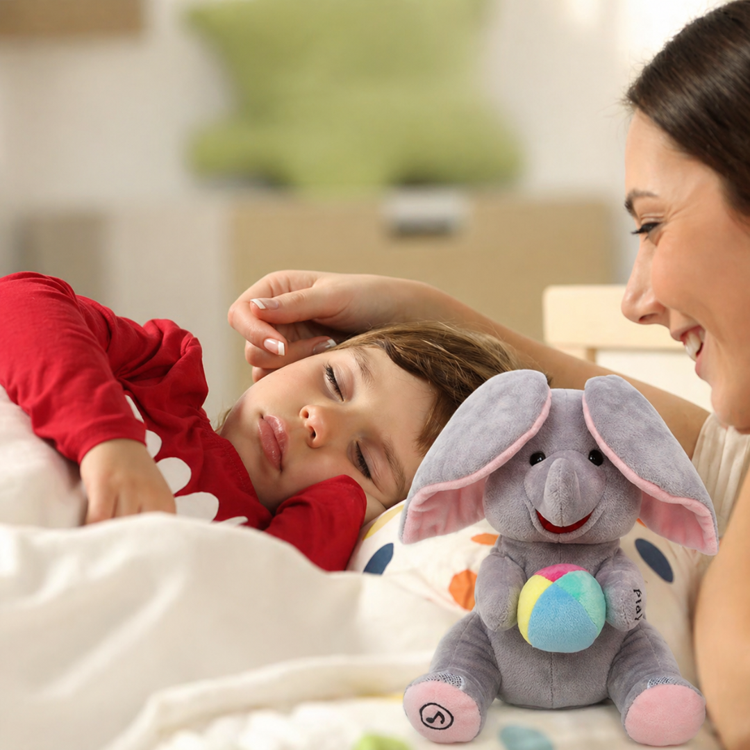 Cuddly Elephant Plush Toy with Interactive Music and Play