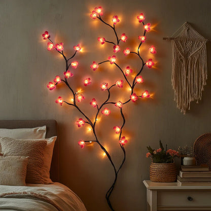 Charming LED Wall Light with Blossom Artwork