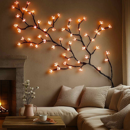Charming LED Wall Light with Blossom Artwork
