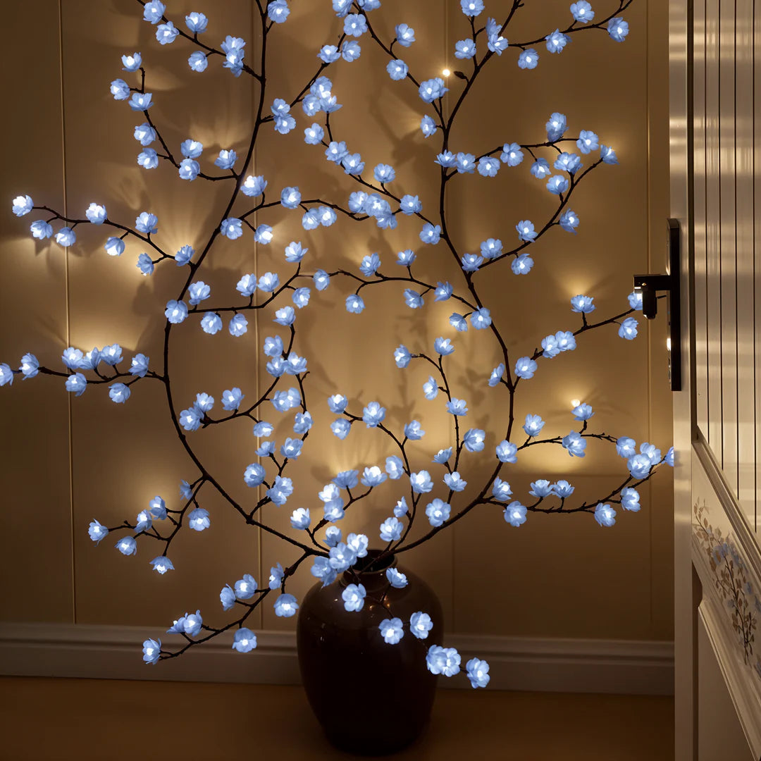 Charming LED Wall Light with Blossom Artwork