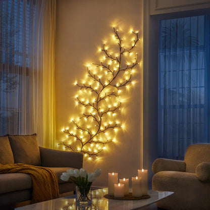 Charming LED Wall Light with Blossom Artwork
