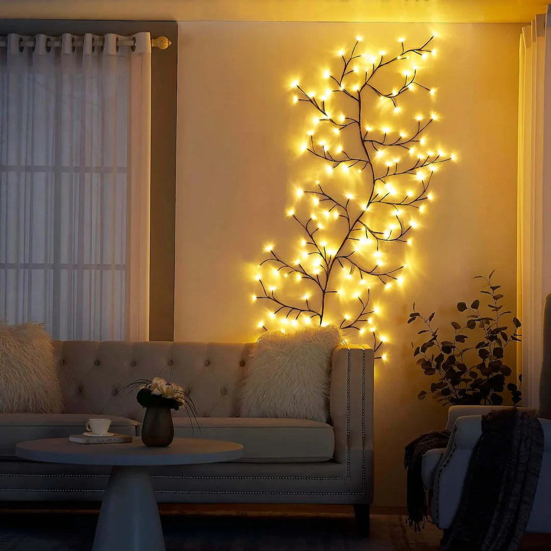 Charming LED Wall Light with Blossom Artwork