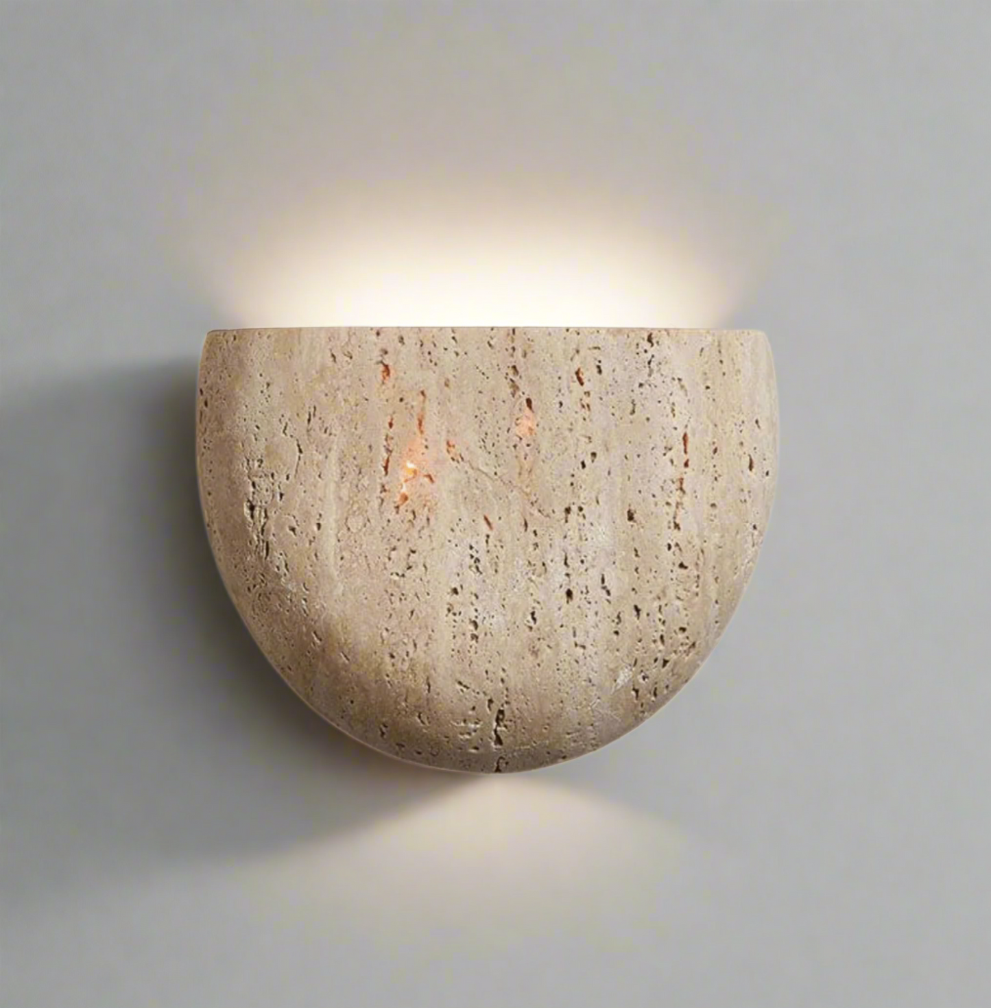 Elegant Upward Light Stone Wall Fixture for Modern Homes