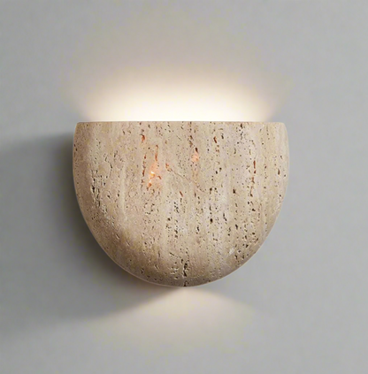Elegant Upward Light Stone Wall Fixture for Modern Homes