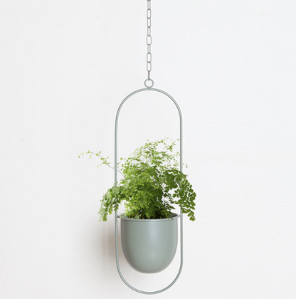 Sleek Iron Hanging Planter for Stylish Indoor Greenery