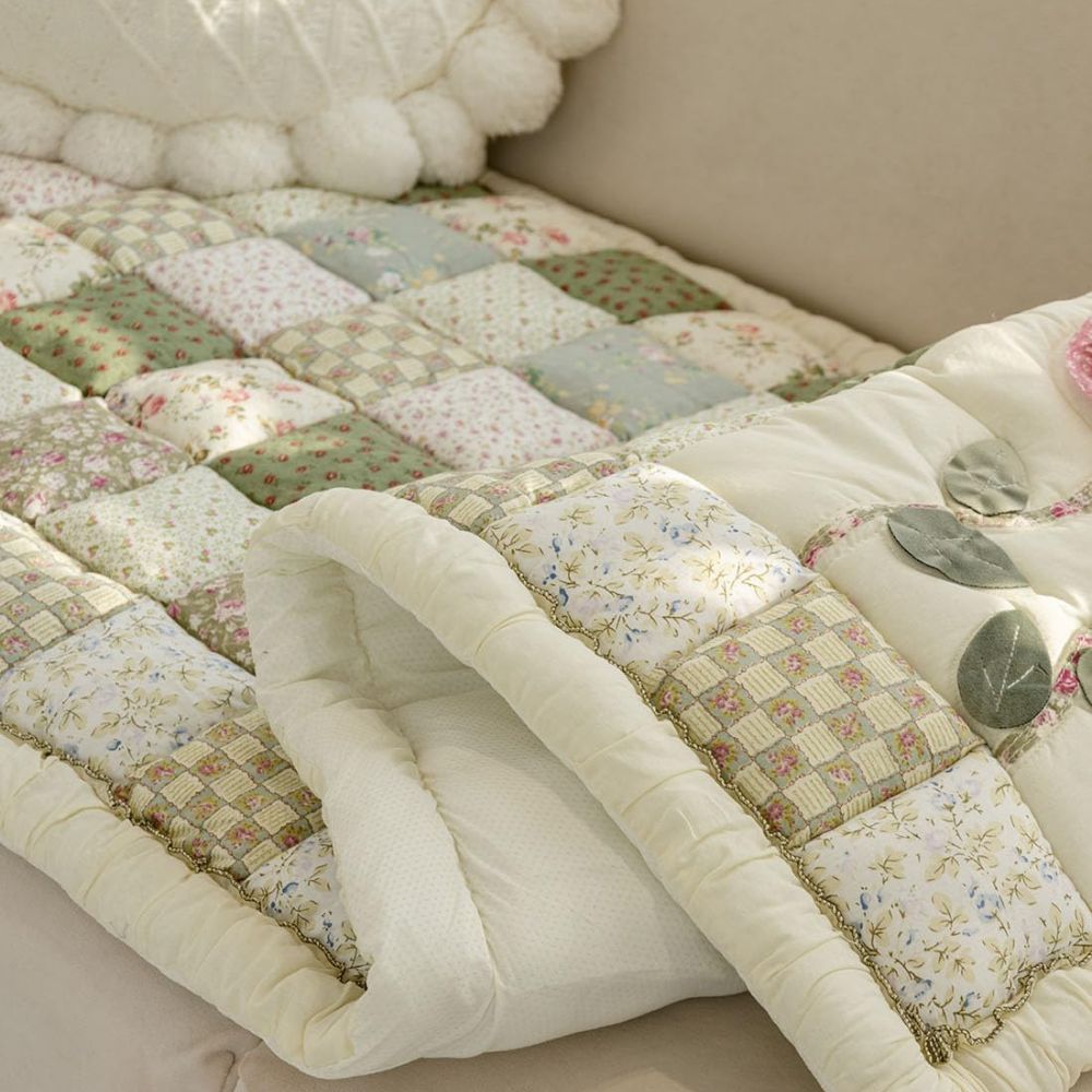 Elegant Floral Microfiber Sofa Protector for Cozy Living