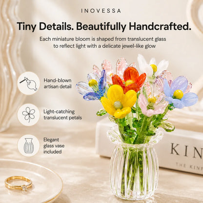 Everlasting Charm Mini Glass Blossom Set