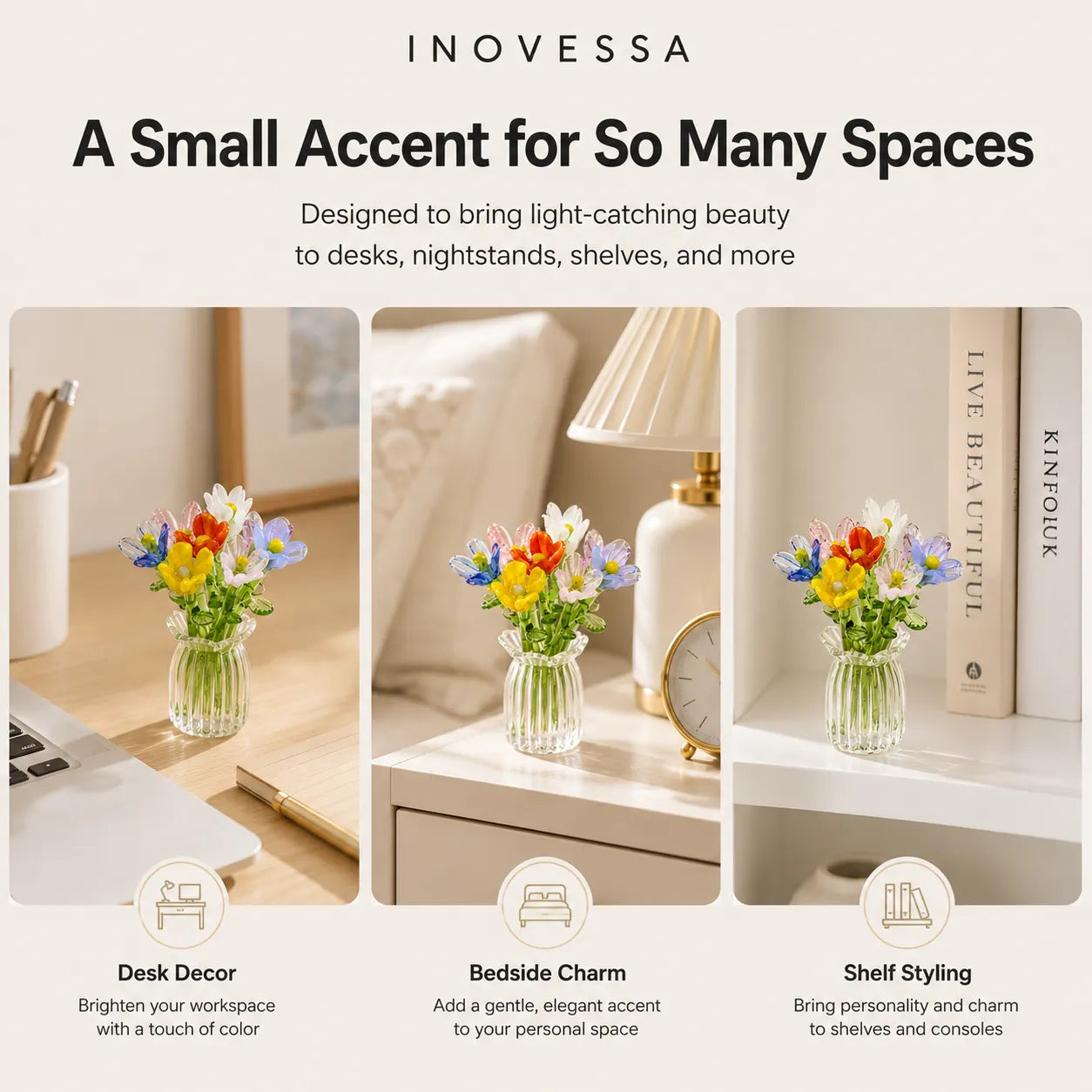 Everlasting Charm Mini Glass Blossom Set