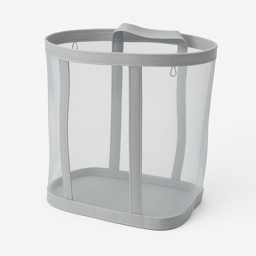 Compact Mesh Laundry Storage Solution
