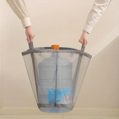 Compact Mesh Laundry Storage Solution