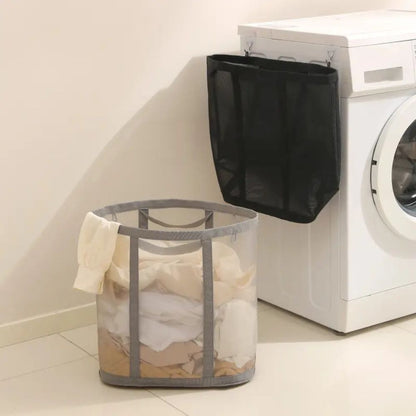 Compact Mesh Laundry Storage Solution